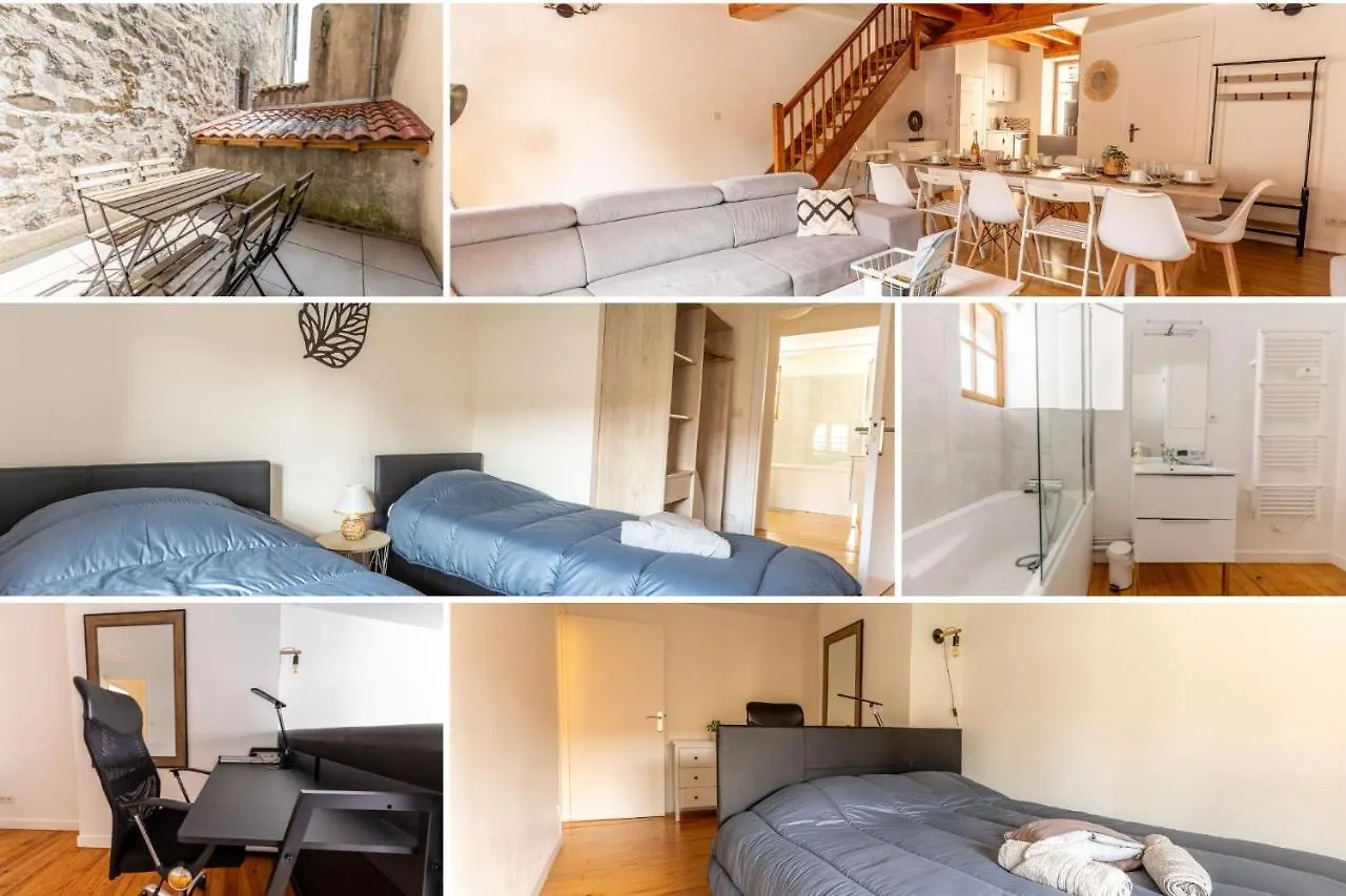 Le Double Pirou # 2 Appartements # Halte Auvergne Thiers Apartment